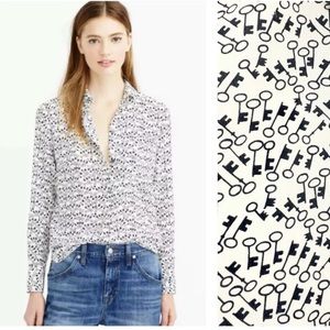 J Crew shirt with key print